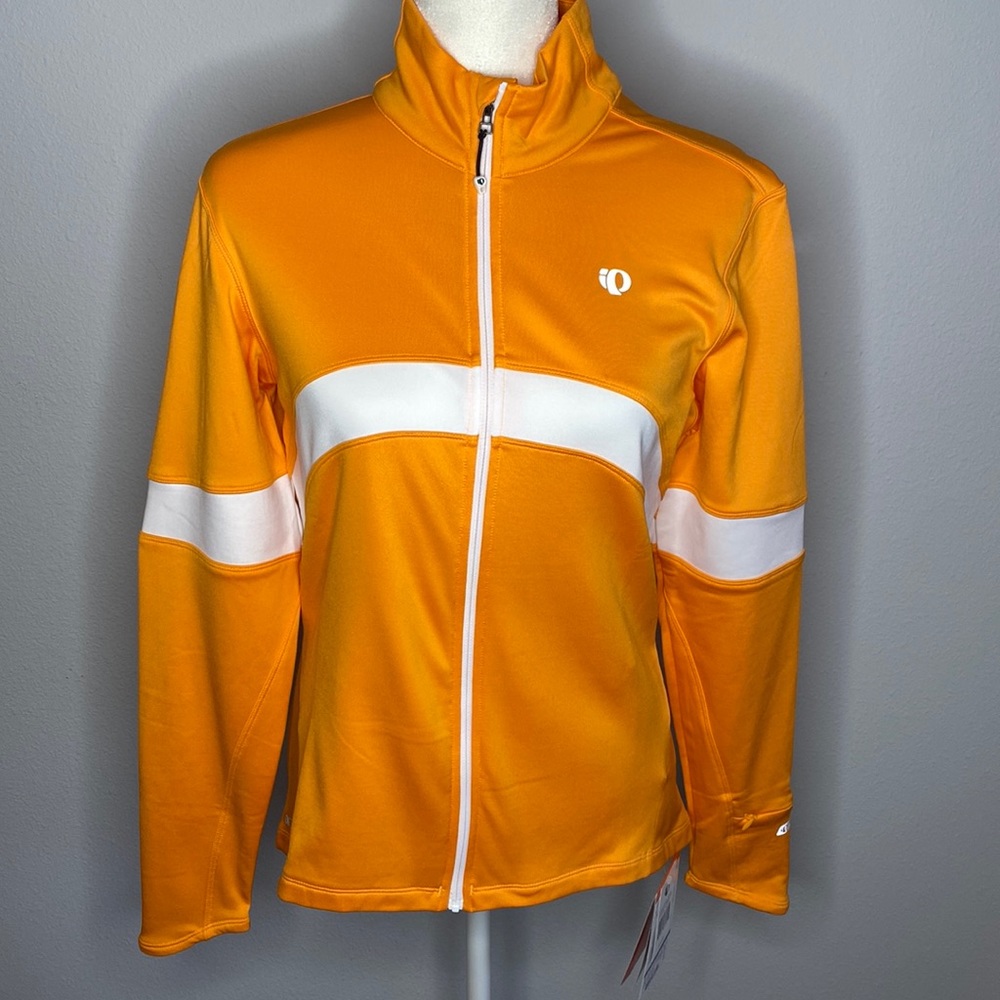 Pearl Izumi | Womens Elite Zip Up | Orange & White